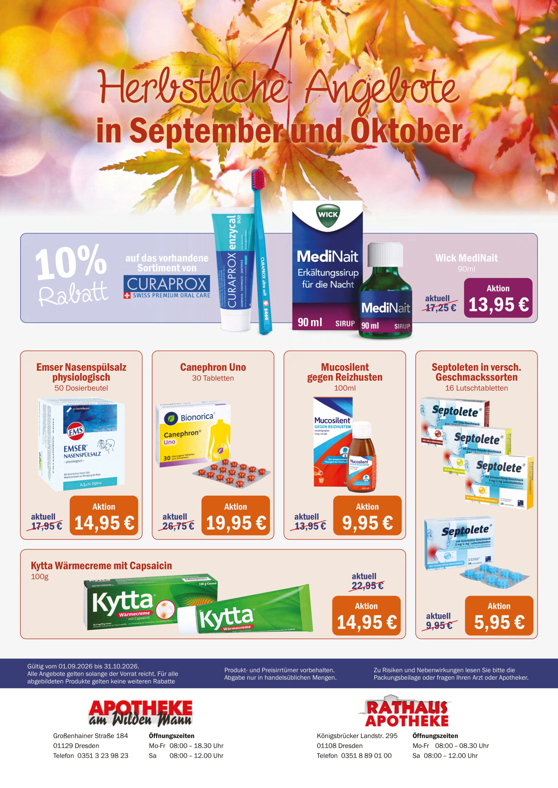 Angebote September Oktober 2026